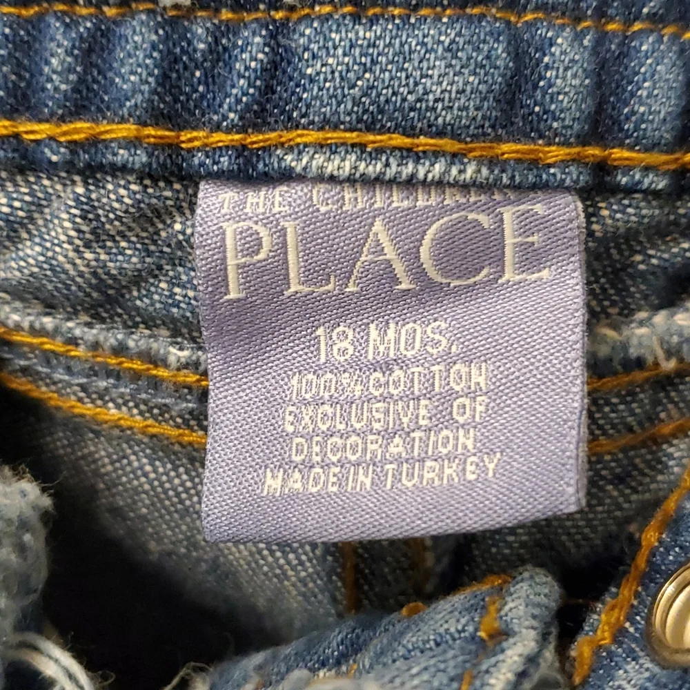 The Children's Place Denim Blue Jean Stars & Stripes Shorts